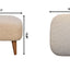 Square Footstool - Cream