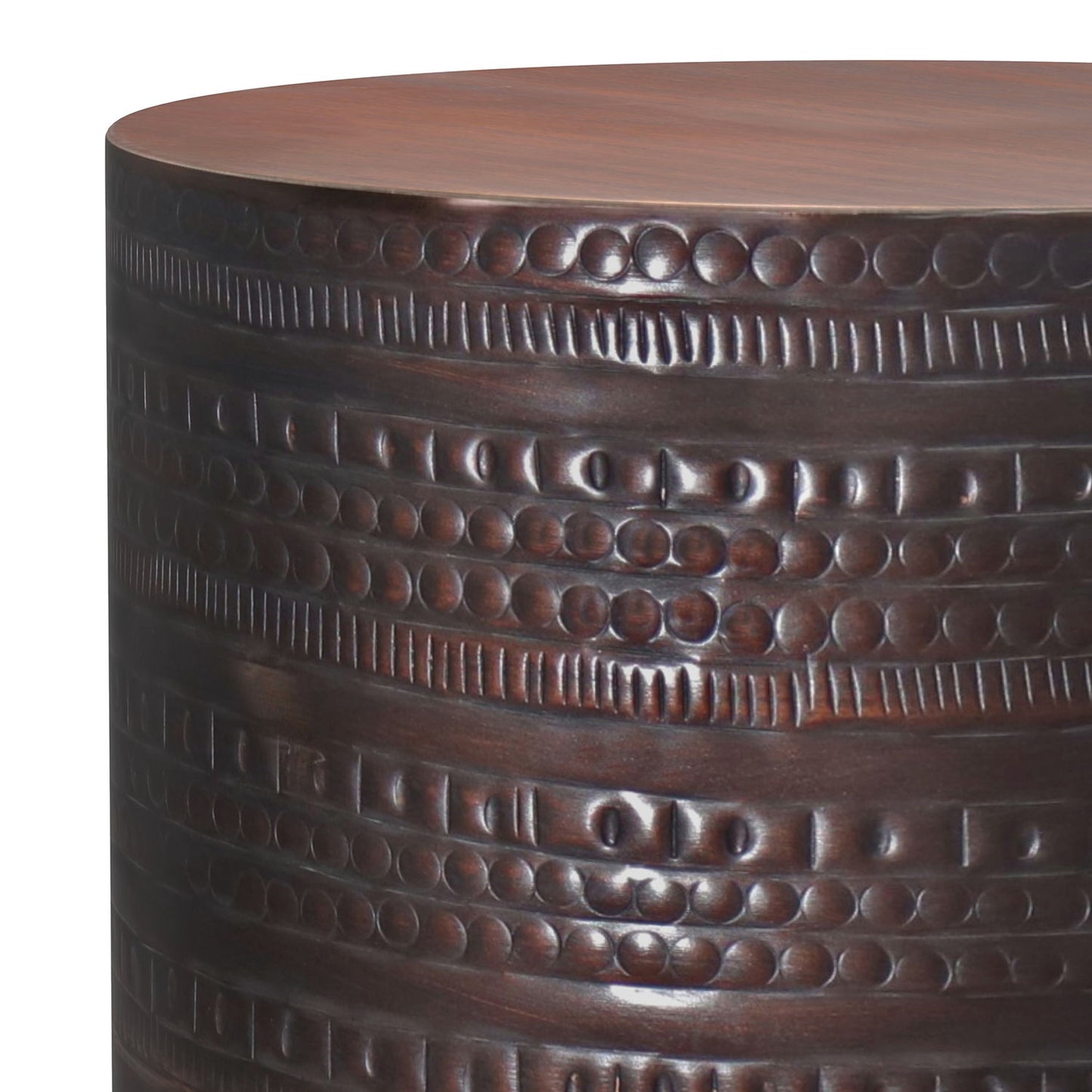 Johnsen - Handcrafted Large Metal Accent Table