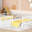 Metal Floor Bed Frame With Fence And Door