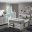 Modern Design Storage Bed With Bookcase Headboard