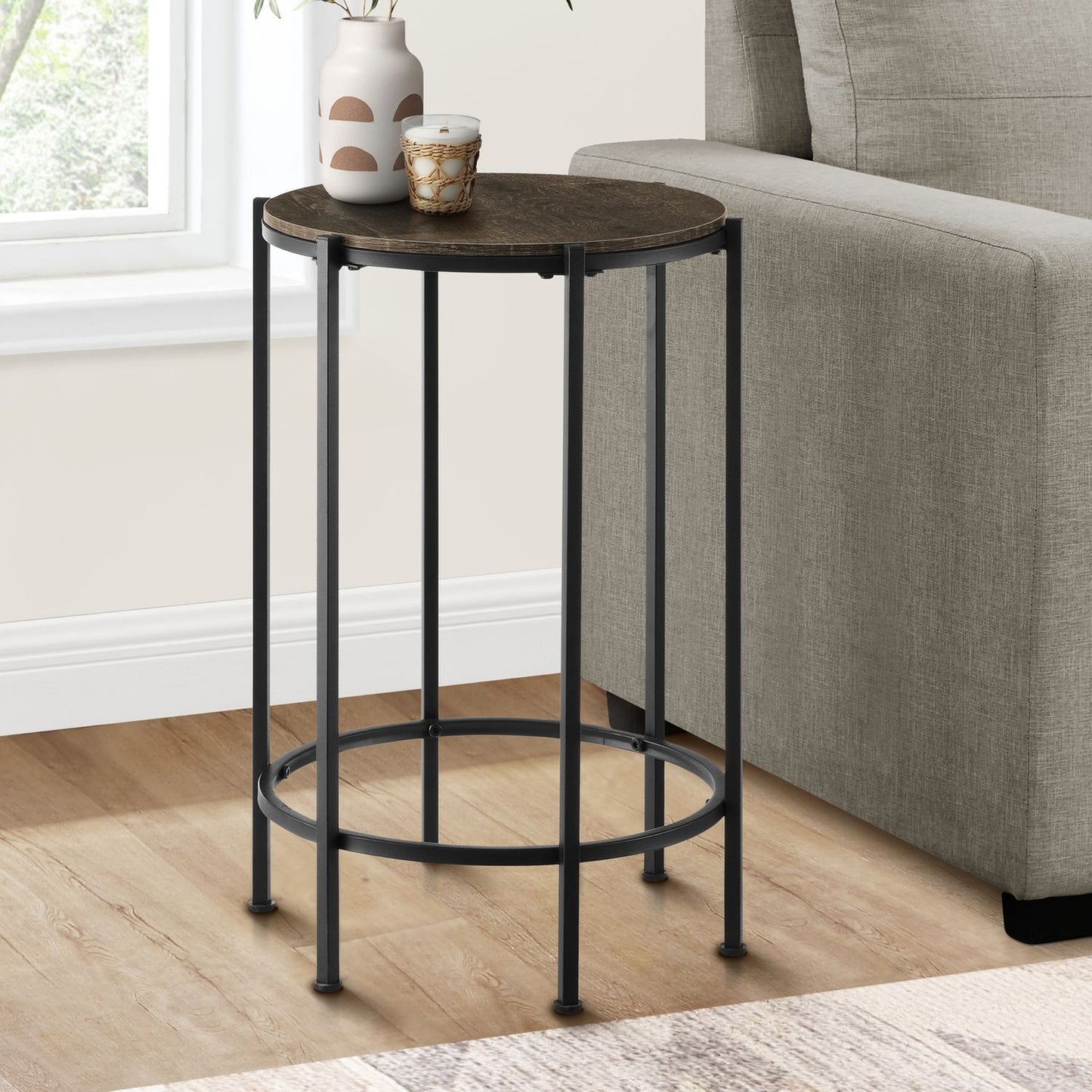 Contemporary Round Accent Table For Living Room