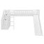 Loft Stairway Bed With 2 Drawers, Convertible Ladder And Slide