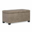 Dover - Storage Ottoman In Smoky Leather With Lift Up Storage - Brown