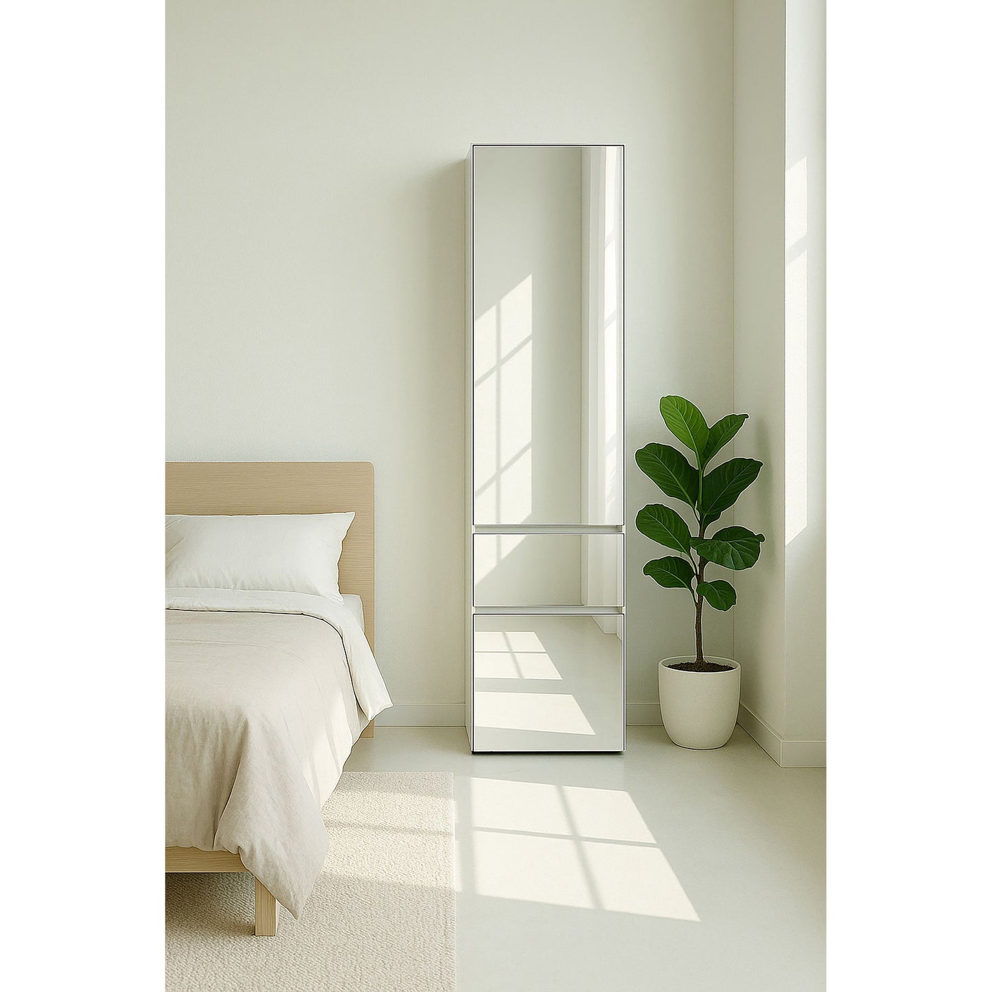 Elise - Modular Closet System & Mirror - White