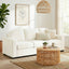 Modern 3 Seater Sofa With Curved Backrest