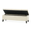 Button Tufted Diamond Stitch Storage Ottoman - Beige