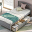 Platform Storage Bed Wood Bed Frame With Two Drawers And Headboard