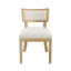 Farmhouse Style Fabric Upholstered Side Dining Chair Set