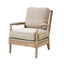 Arm Chair With Open Back Spindle Design, Padded Armrests