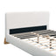 Queen Size Upholstered Bed With Slat Support - White