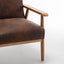Wide Arm Chair - Brown