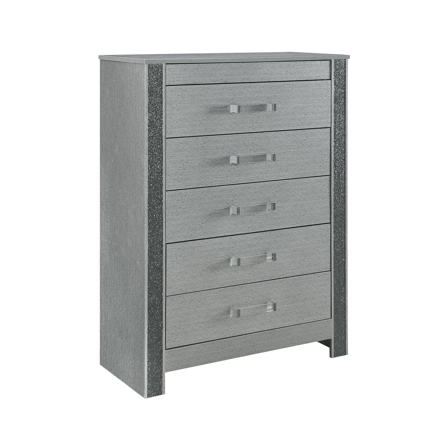 Lorenzo - 5 Piece Bedroom Set With Glittered Detailing