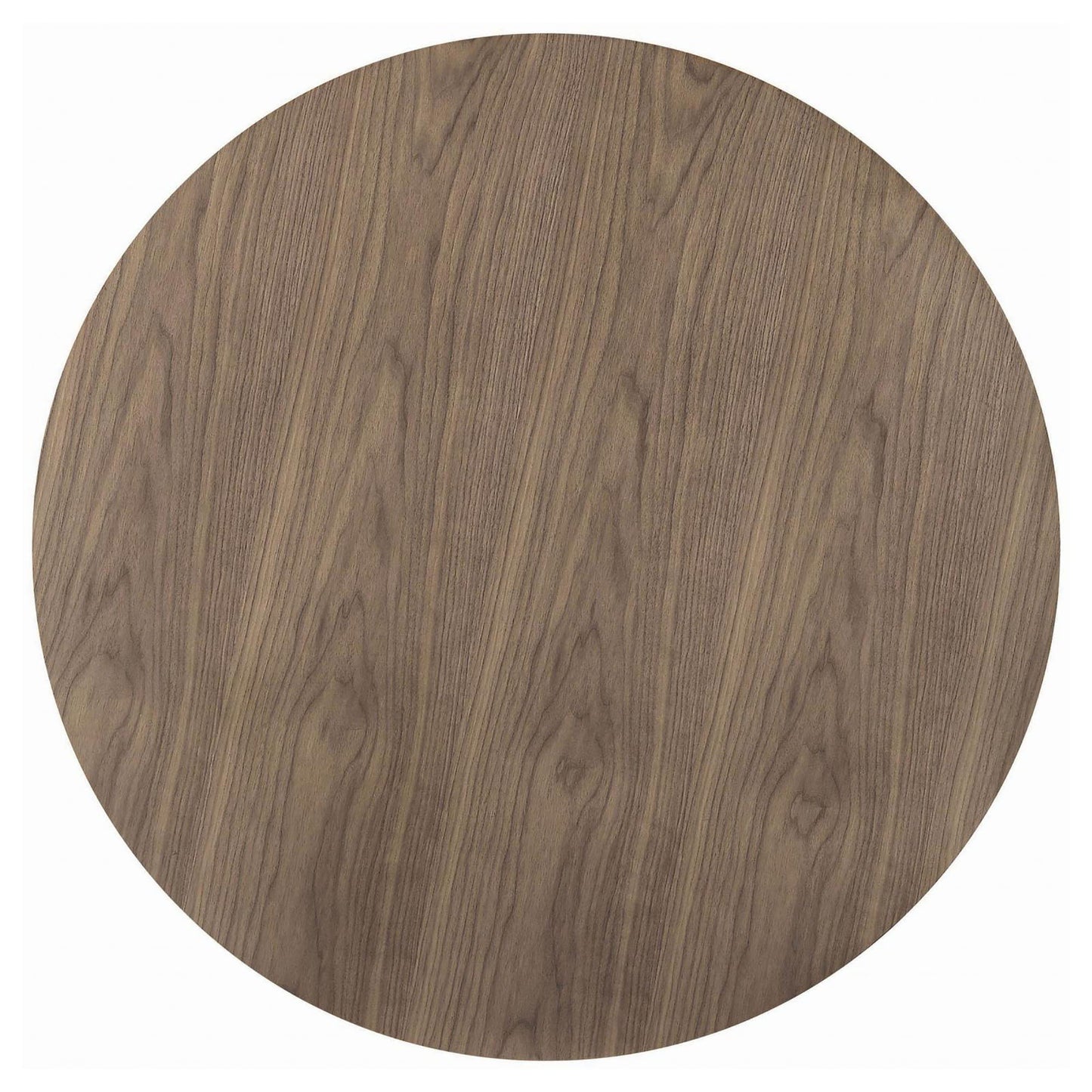 Round Dining Table With Pedestal Base - Warm Walnut