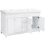 Bathroom Vanity With Double Sinks, 3 Drawers & 4 Doors, Soft Close, All Open Back Design - White