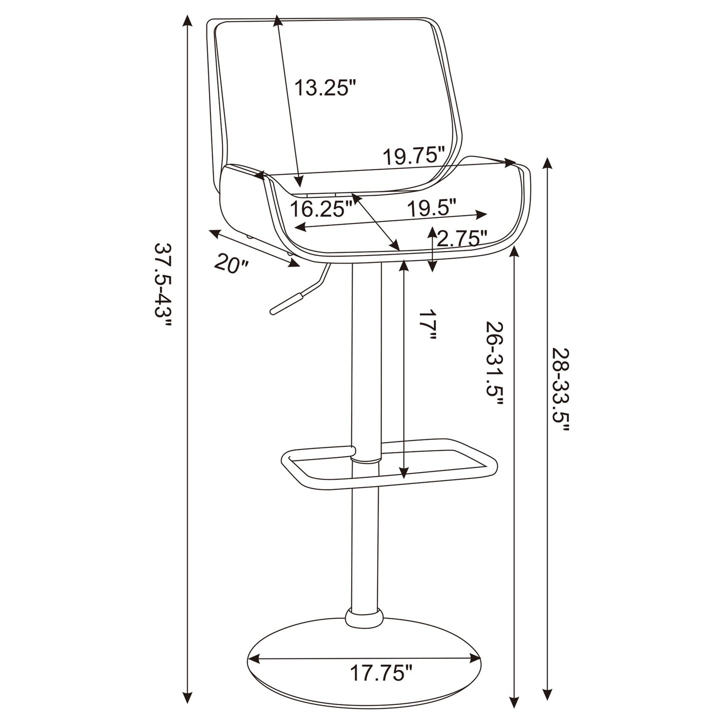 Adjustable Bar Stool