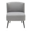 Fran - Contemporary Slipper Chair - Black / Light Gray