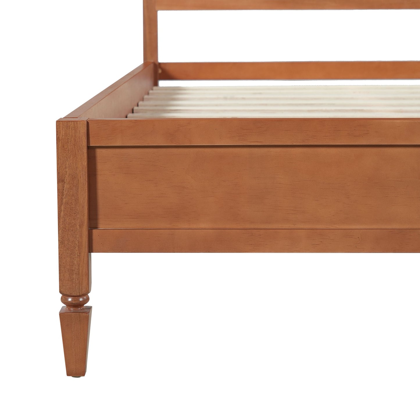 Classic Platform Bed Frame With Panel Headboard