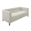 Modern 3 Seater Sofa, Upholstered Couch With Curved Armrests