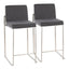Fuji - Contemporary High Back Counter Stool, Functional Design