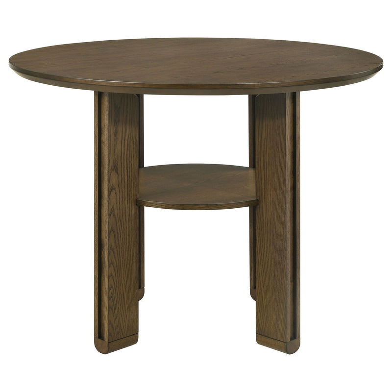Crispin - Mesa de comedor a altura de barra redonda - Marrón