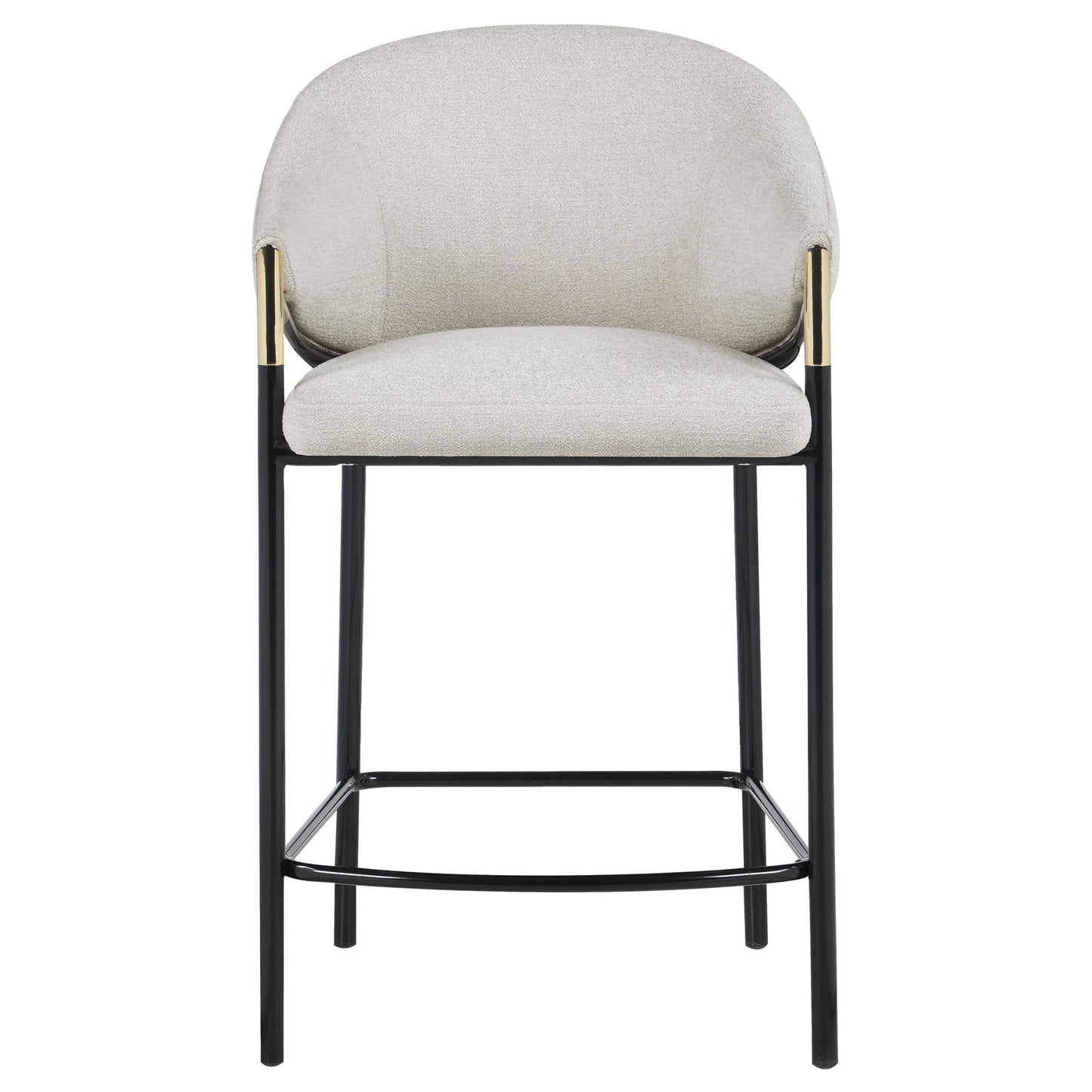 Sloped Arm Counter Stools (Set of 2) - Beige