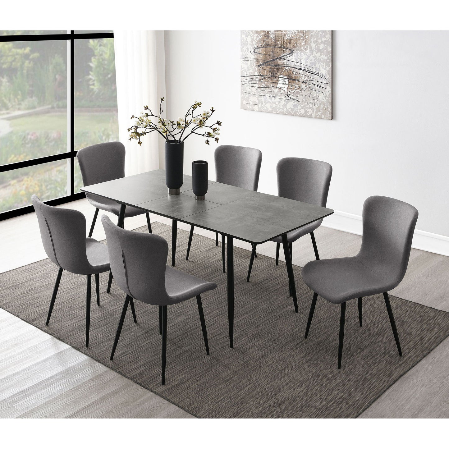 Grant - Extension Dining Table With Butterfly Leaf - Gray