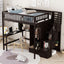 Loft Bed With Bookshelf, Drawers, Desk, And Wardrobe