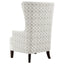 Lindstrom - Wingback Accent With Contoured Back - Ivory White