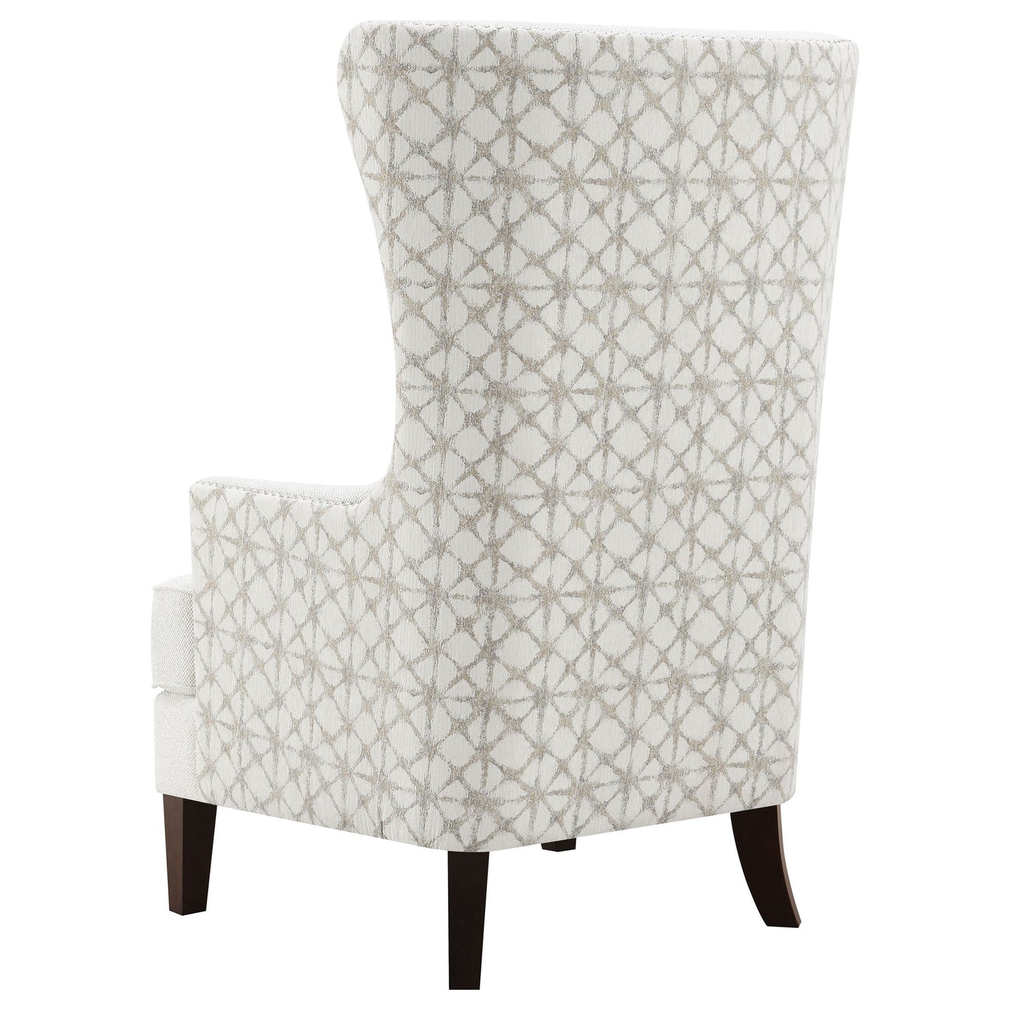 Lindstrom - Wingback Accent With Contoured Back - Ivory White