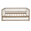Full Size Daybed With Trundle And Nailhead Decoration - Wood