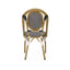 Outdoor Rattan And Aluminum French Bistro Chair Set