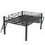 Gaming - Full Size Loft Bed With Desk, LED - Black