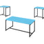 GT - 3 Piece Carbon Fiber Wrap Coffee Table And End Table (Set of 3)