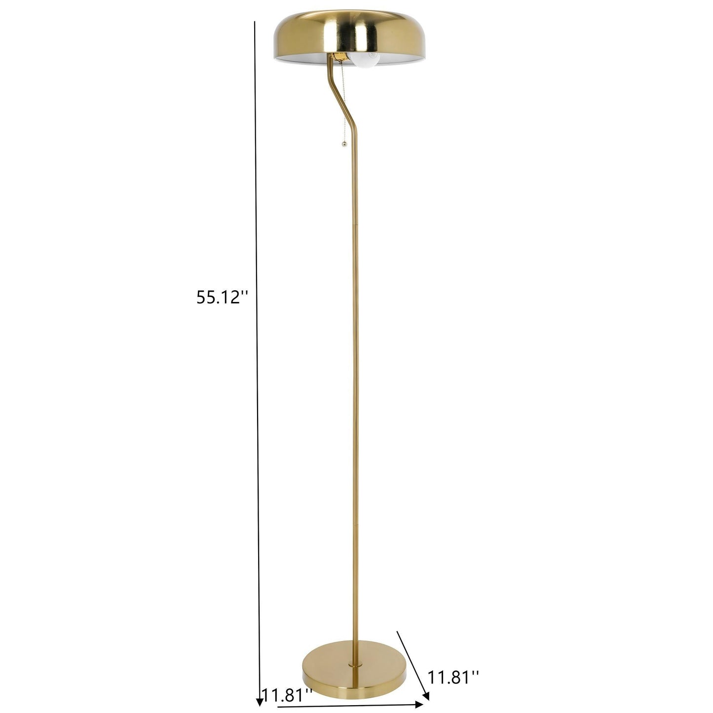 Spectra - Tall Corner Floor Lamp For Living Room - Gold