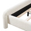 Upholstered Platform Bed Frame With Curved Headboard, Wood Slats Support