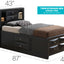 Modern Design Storage Bed With Bookcase Headboard