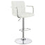 Letitia - Adjustable Height Bar Stool - White
