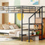 Bunk Bed With Lateral Storage Ladder And Wardrobe