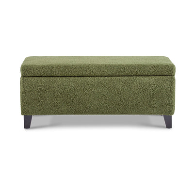 Storage Ottoman With Flip Top Lid - Retro Green