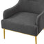 Modern Elegance Accent Chair With Curved Backrest