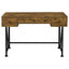 Avon - 2 Piece Computer Desk And Bookcase With 3 Drawers - Rustic Brown