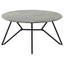 Travis - Round Top Coffee Table With Hairpin Legs - Gray / Black