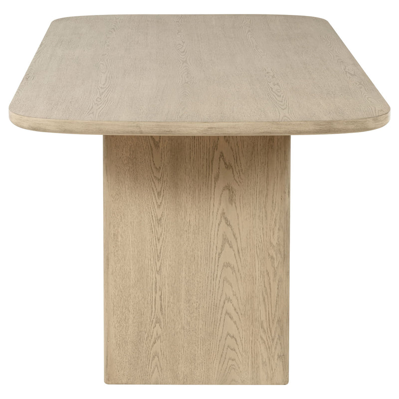 Kimpton - Counter Height Dining Table With Storage Cabinet And Shelves - Beige
