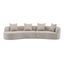Elegant Curved Sectional Sofa With Full Foam Comfort