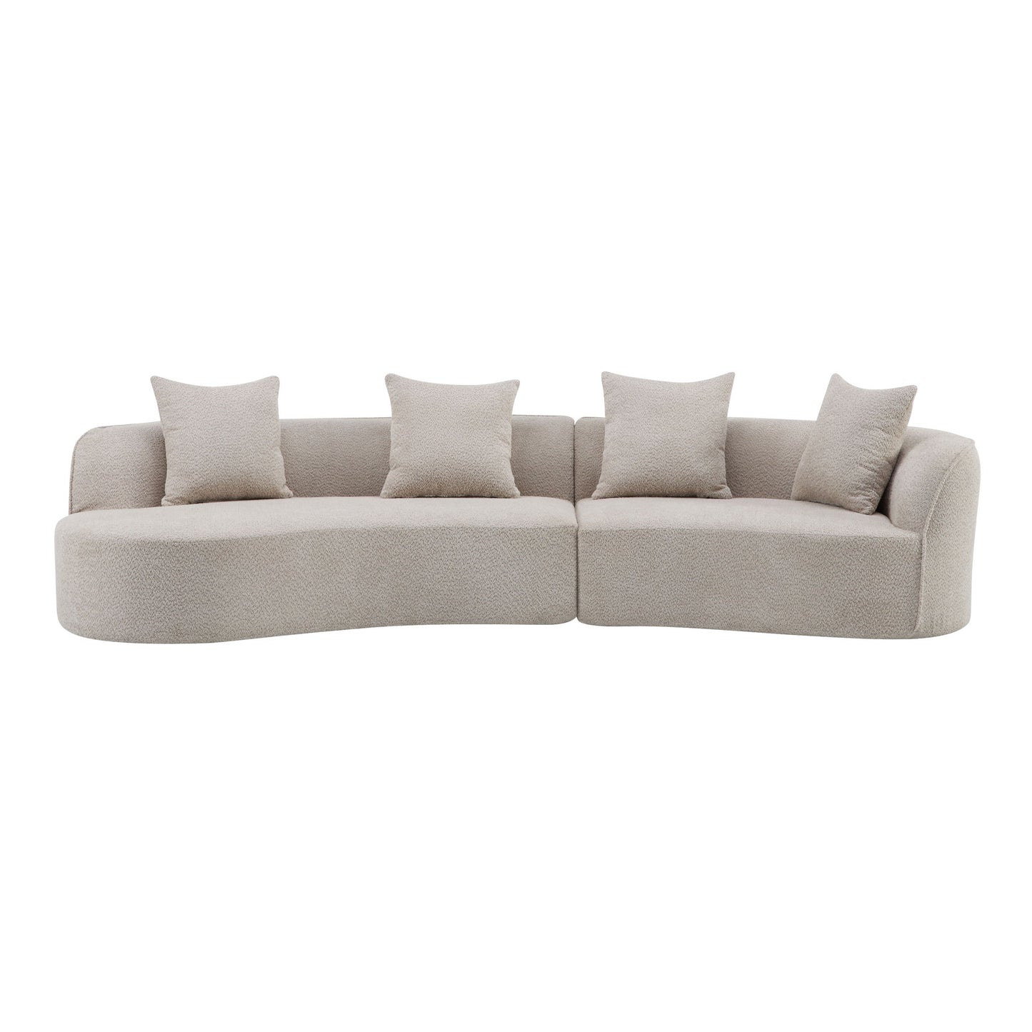 Elegant Curved Sectional Sofa With Full Foam Comfort