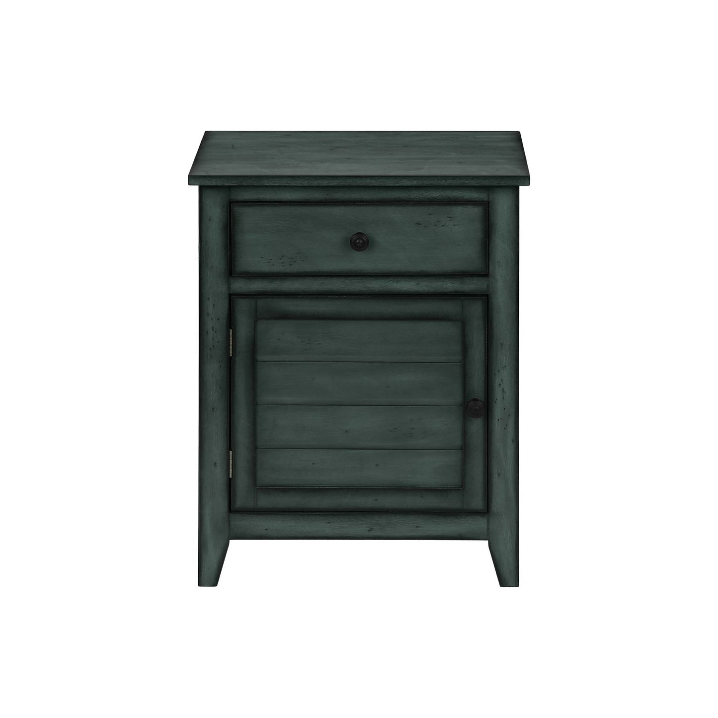 Accent Table With Storage Drawer - Blue