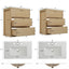 Double Sinks Bathroom Vanity Set With 2 Ceramic Basins