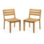 Outdoor Dining Side Chair (Set of 2) - Teak Finish