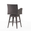 Outdoor Modern Rattan Swivel Barstool With Tapered Legs - Beige / Multibrown
