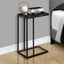 Accent Table, C - Shaped, Marble Look Modern Design - Black